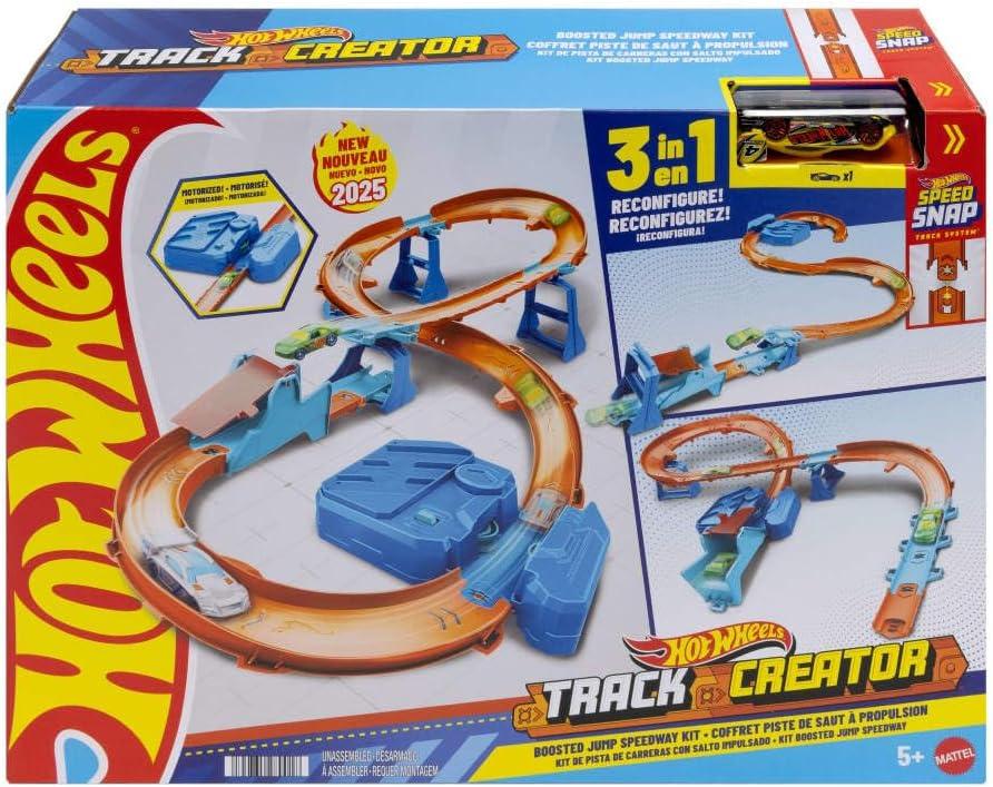 Моторизованный трек Hot Wheels Track creator Boosted Jump Speedway Kit Крутый скачок