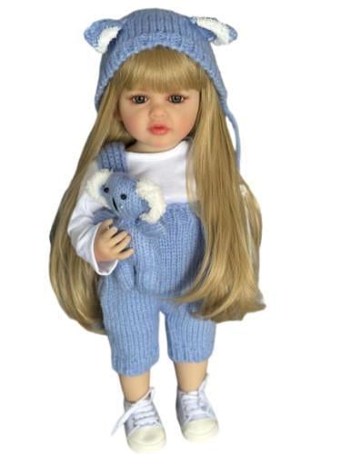 Кукла Reborn Олеся винил-силиконовая с соской/бутылочкой/игрушкой 55 см (1675789146)