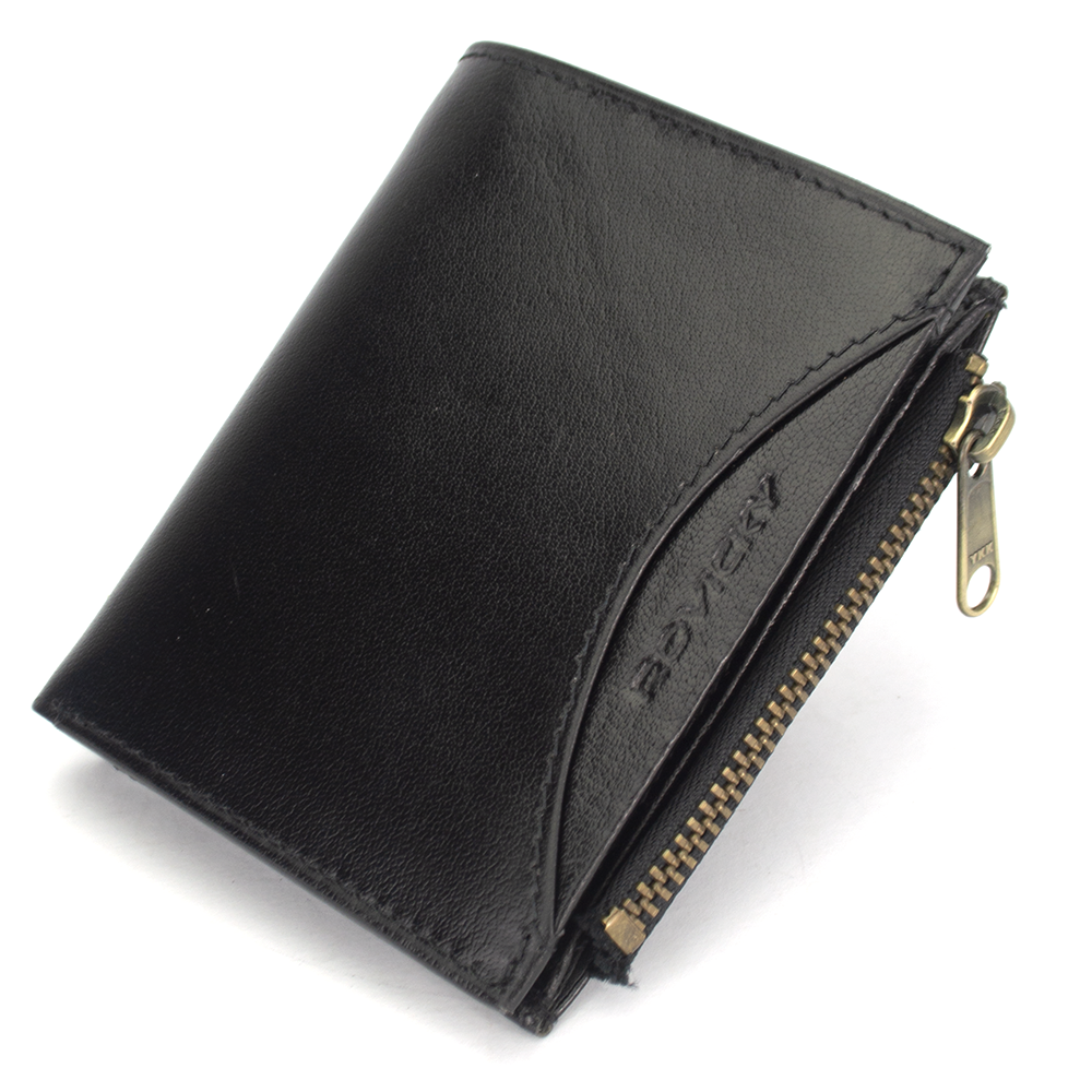 Кожаный мини-кошелек мужской Rovicky 1006-03 BOR Черный