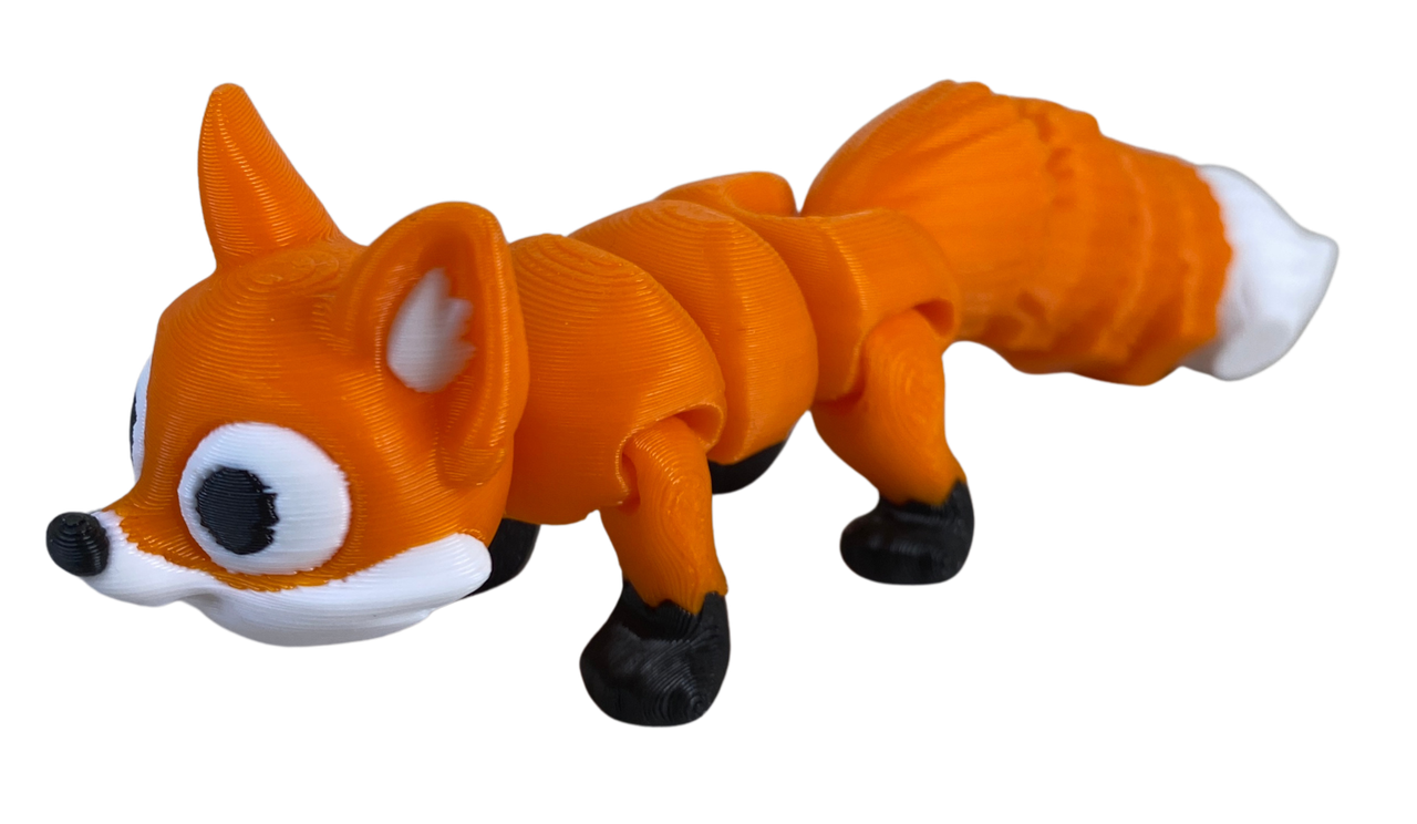 Игрушка антистресс 3D-печатная лиса подвижная 13 см
