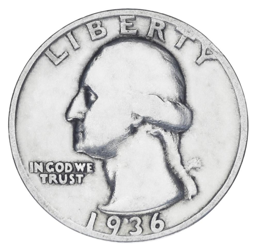 Колекційна монета США 25 центів/квотер 1936 срібло F-VF 6,25 г (М19912)