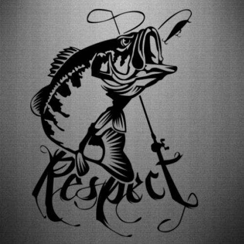 Наклейка Respect fish 36,8x50 см Черный (22098479)
