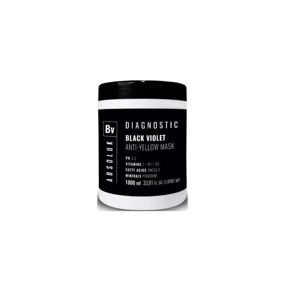 Маска антижовта чорно-фіолетова ABSOLUK Diagnostic Black Violet Anti-Yellow Mask 1 л