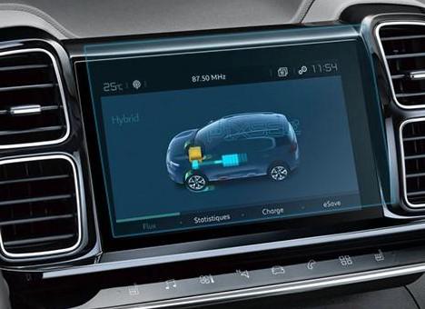 Защитное стекло Pixsel гибридное матовое на монитор Citroen C5 Aircross 9,2" 2018-2022