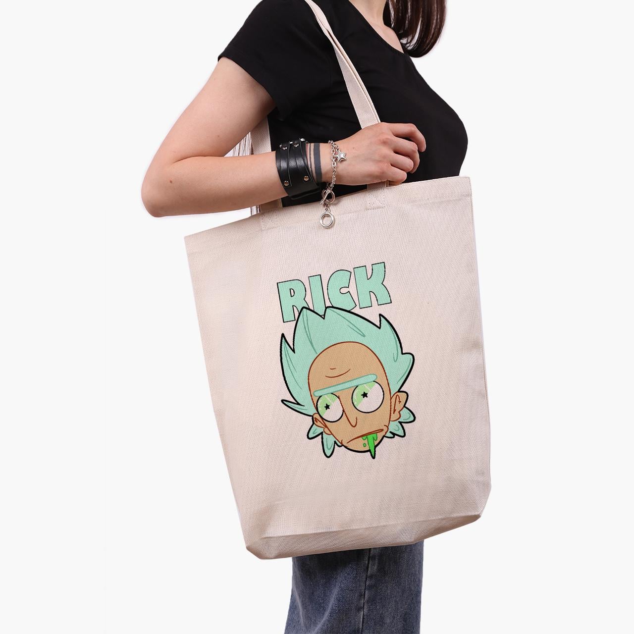 Эко сумка шоппер Bender Rick and Morty 41x39x8 см Бежевый (9227-2942-WTD)
