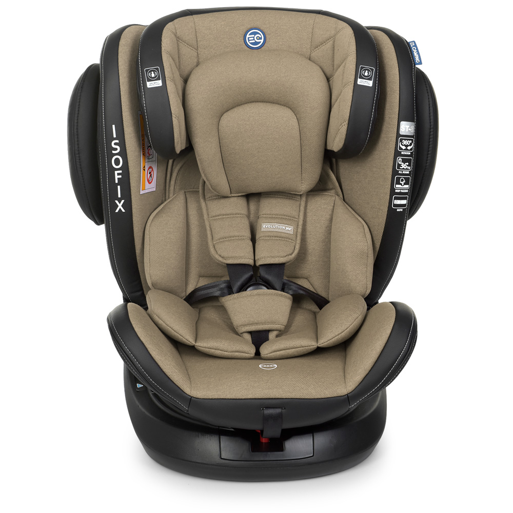 Детское автокресло El Camino Evolution 360 ME1045 з ISOFIX 0-36 кг Beige (4428868) - фото 3