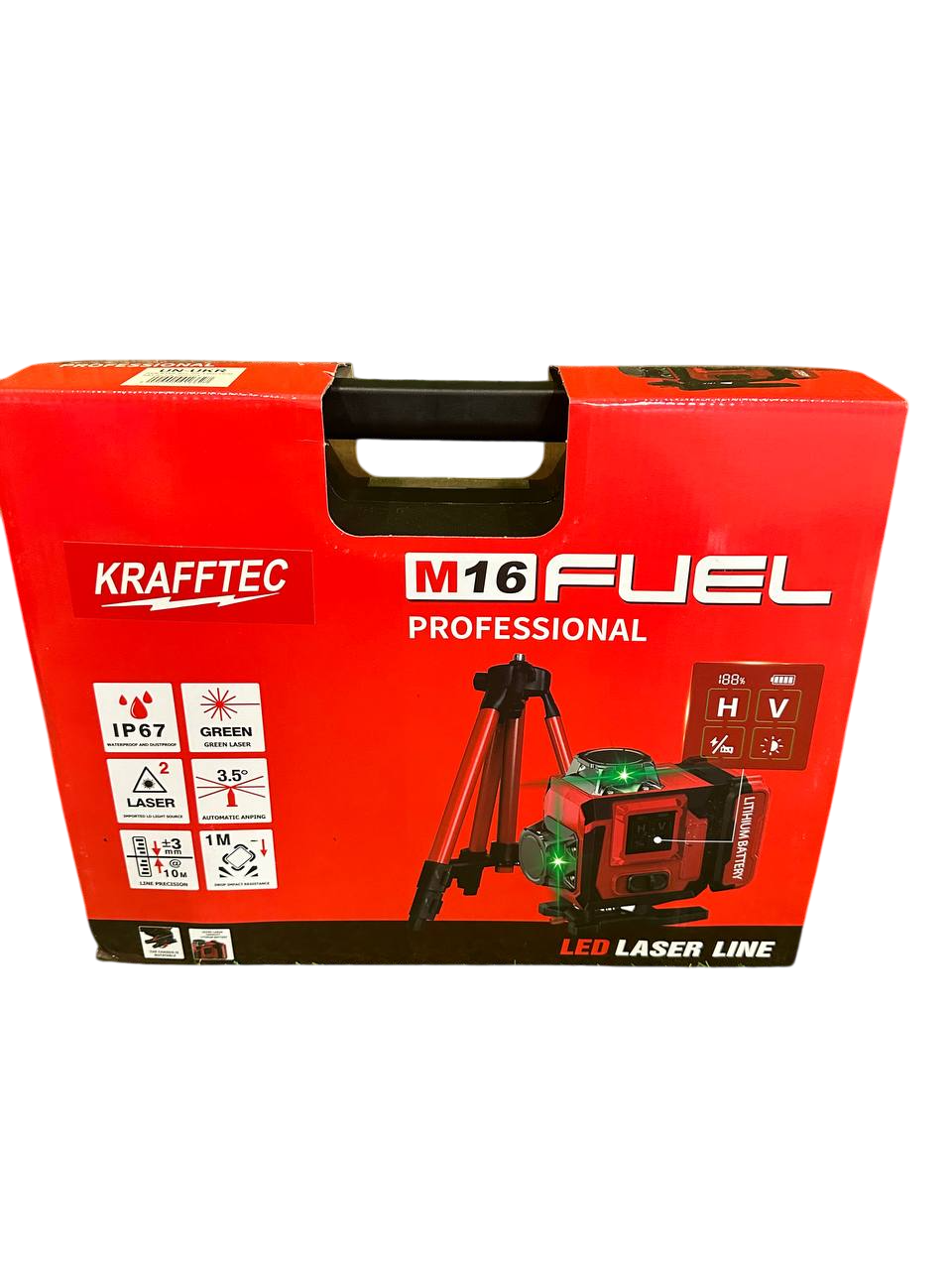 лазерний рівень Krafftec BL-16 16-лінійний Зелений (27833902) - фото 7
