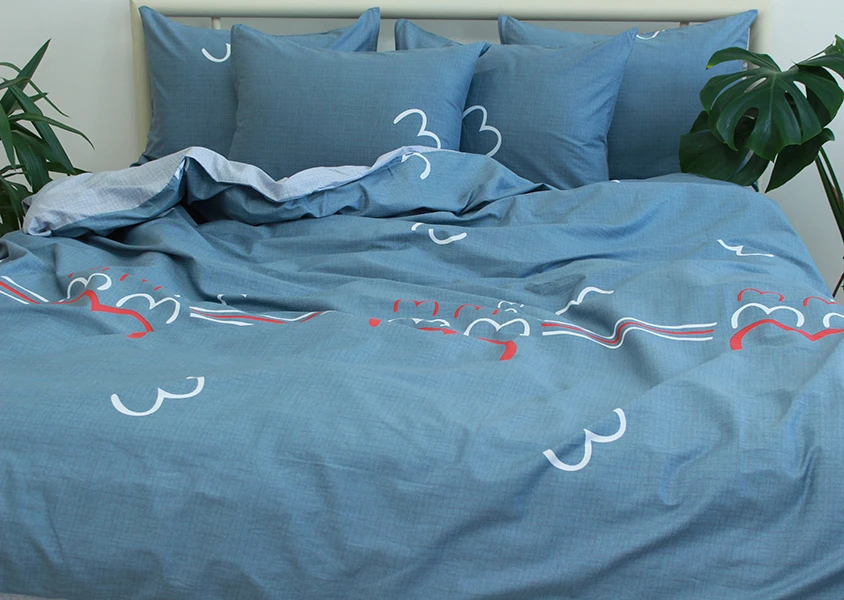 Комплект постільної білизни з компаньйоном TAG Tekstil S417 King Size (1070) - фото 4 Комплект постільної білизни з компаньйоном TAG Tekstil S417 King Size (1070) - фото 4