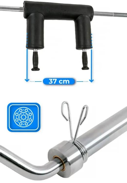 Олимпийский гриф для приседаний Thunder 244/50 (SQUAT-BAR-224/50) - фото 4