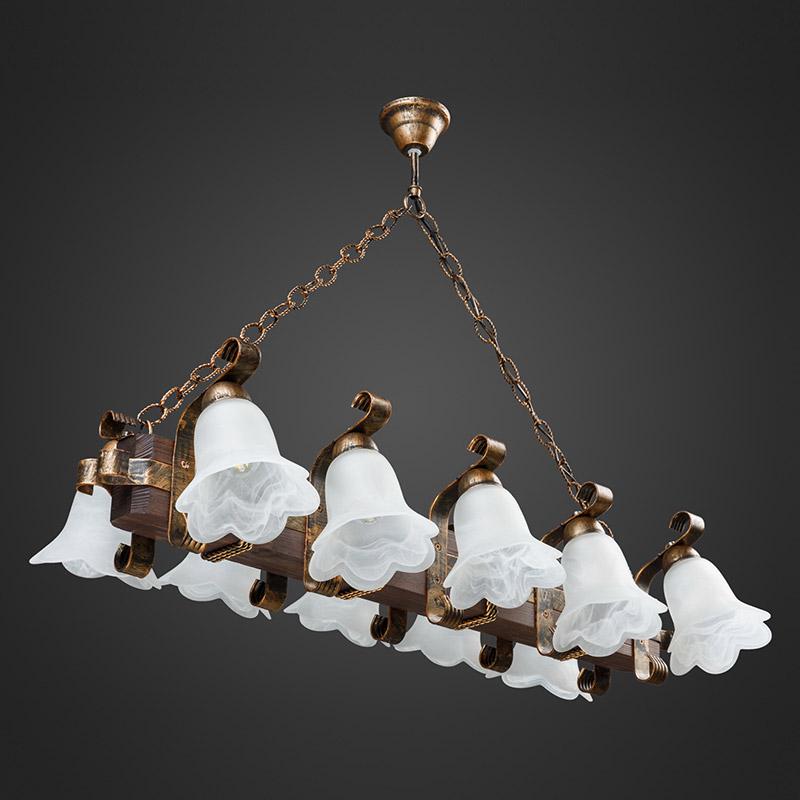 Люстра деревянная Light House DL-13102 на десять ламп