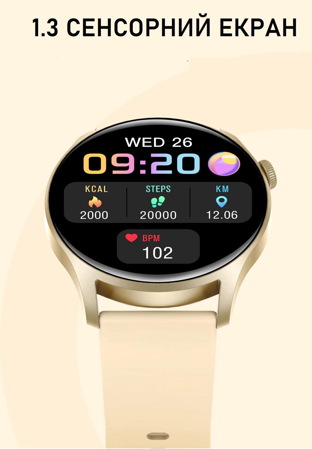 Смарт-годинник LEMFO KC08 Gold (5950add8) - фото 2 Смарт-годинник LEMFO KC08 Gold (5950add8) - фото 2