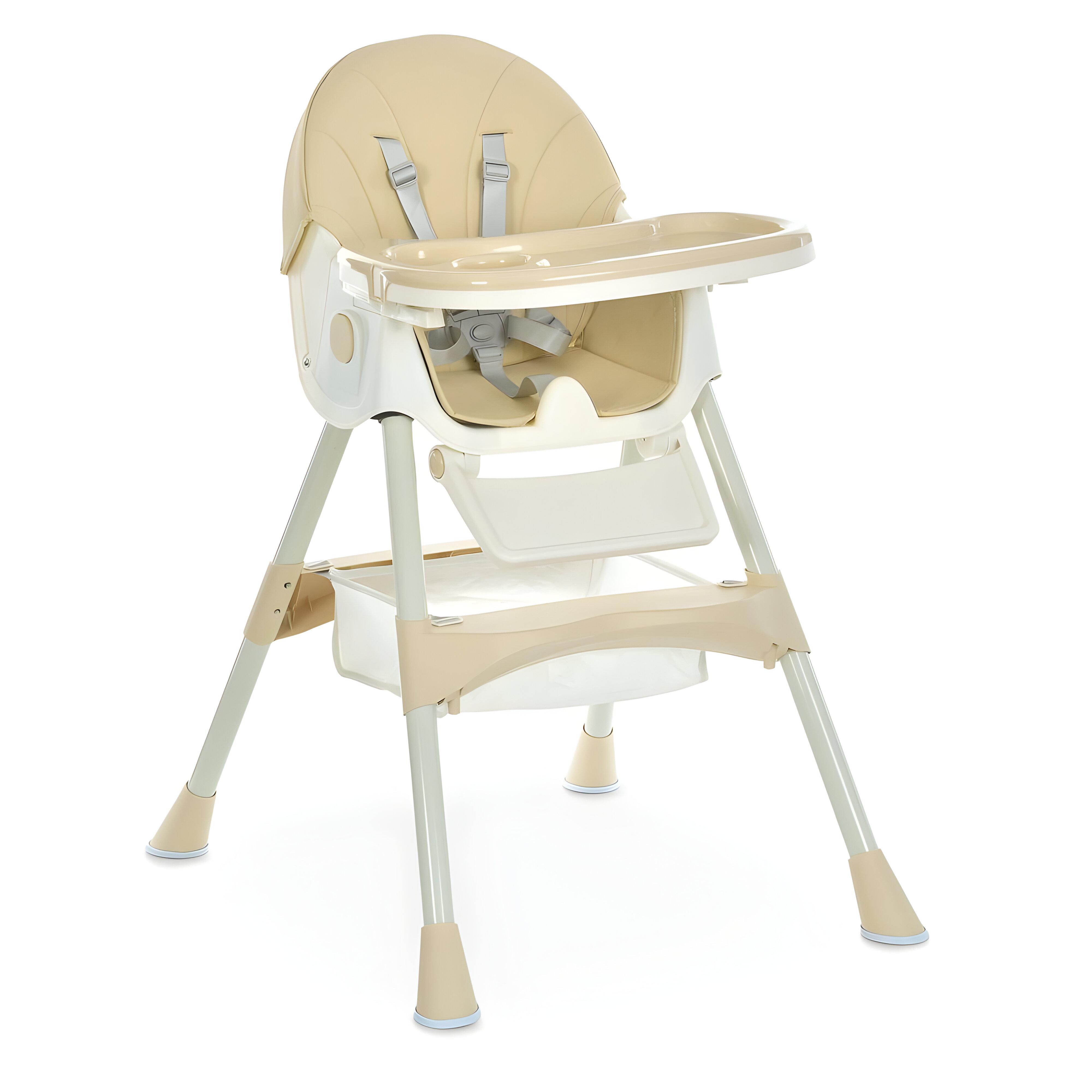 Стульчик для кормления Bambi складной с регулировкой 5-точечные ремни экокожа (M 6302-2)