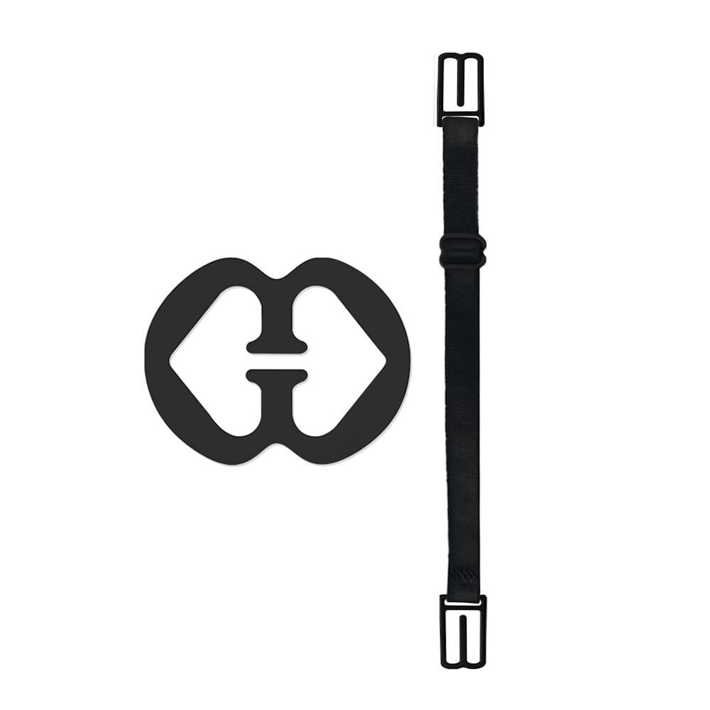 Фиксаторы для бретелей бюстгальтера клипса и лямка 2 шт. Черный (3000003881)