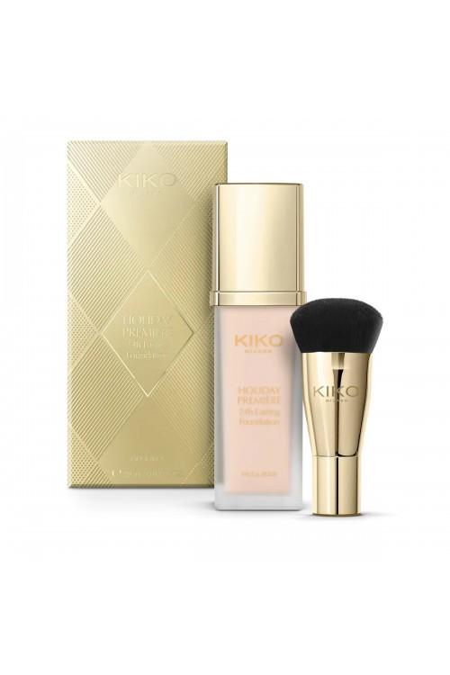 Тональна основа Kiko Milano Holiday Première 24H Lasting Foundation 01 Porcelain (00182601) - фото 3