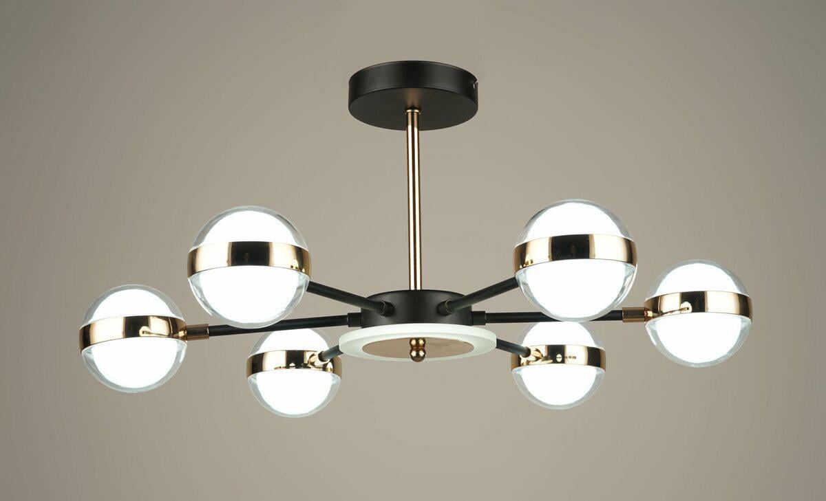 Люстра светодиодная в гостиную B N4543/6 BK/FGD (SP000043617) Люстра светодиодная в гостиную B N4543/6 BK/FGD (SP000043617)