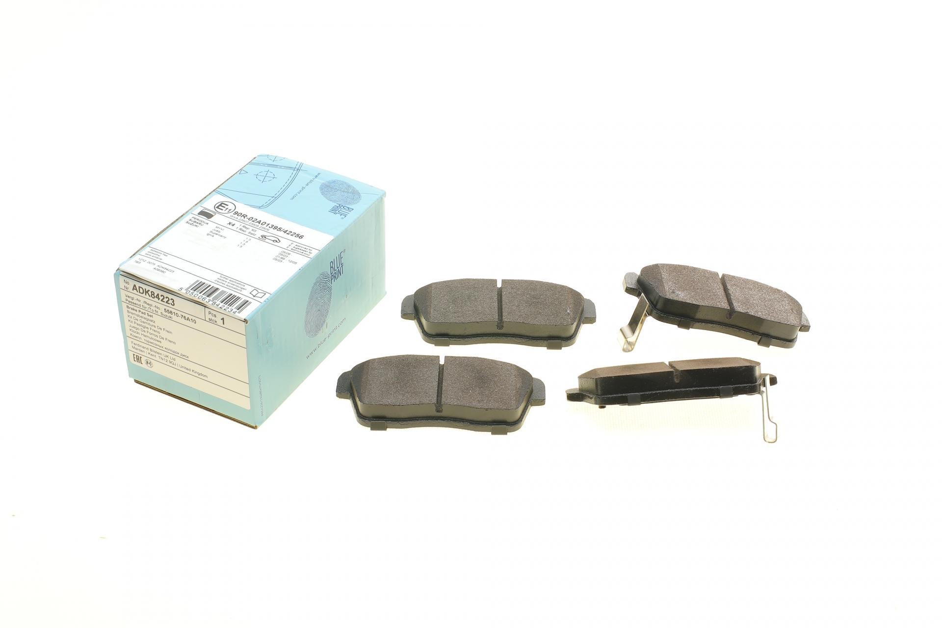 Гальмівні колодки передні BLUE PRINT для Chevrolet Cruze 00-08/Subaru Justy 07-/Suzuki Ignis 00-/Nissan Pixo 09- (ADK84223)