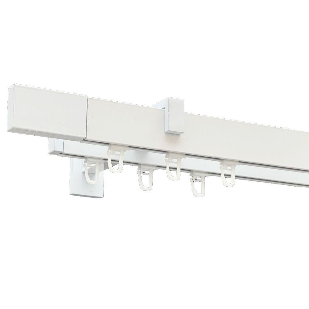 Карниз Orvit Square Line Квадро алюминиевый двухрядный 14-17 см 160 см Арктис (00-00028366)