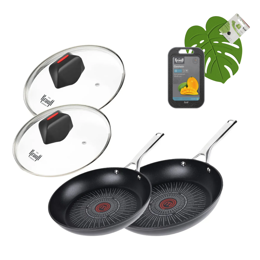 Набор сковородок Krauff Master Chef с крышками и кухонными принадлежностями 20/26 см (55-333-533) Набор сковородок Krauff Master Chef с крышками и кухонными принадлежностями 20/26 см (55-333-533)