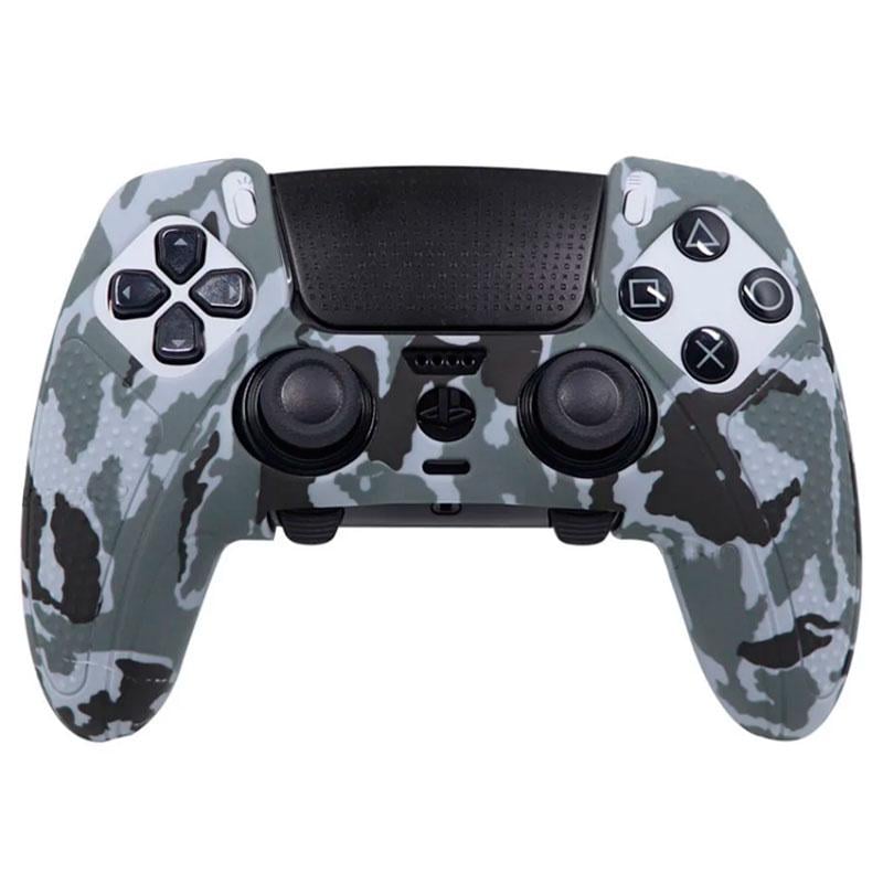 Чехол для геймпада силиконовый PS5 Dualsense Edge Серый камуфляж (HS-53003316)