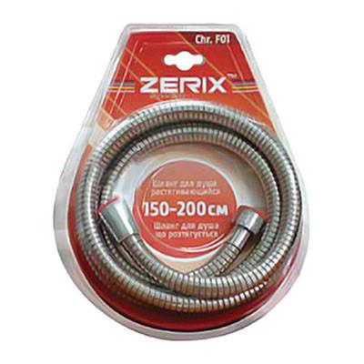 Душовий шланг Zerix Chr. ZX0110 в металевому обплетені 2000 мм Хром (81692)