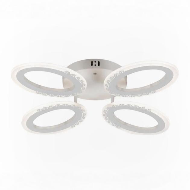 LED-люстра потолочная Valeso с пультом на четыре плафона 3000/6500K IP20 G 2702/4 WT 64W Белый (28688353)