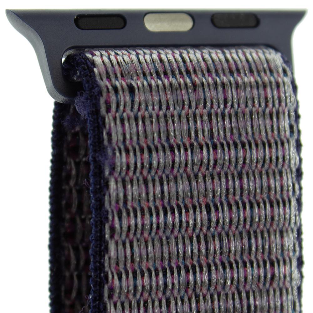 Ремінець нейлоновий Sport Loop Band для Apple Watch 38/40/41 мм Series SE/7/6/5/4/3/2/1 №1 Midnight Blue - фото 3