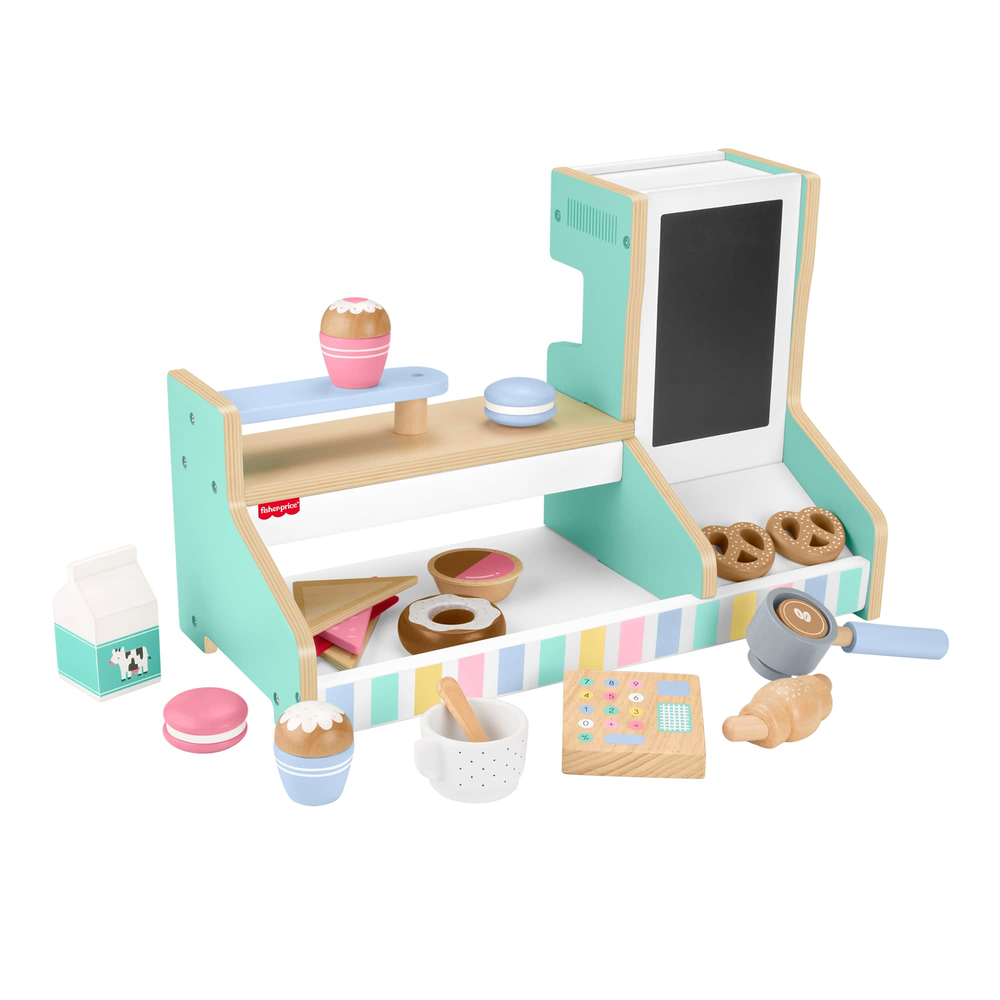 Ігровий набір дерев'яний Fisher-Price Кав'ярня Wooden Coffee Shop Set (HXV22)