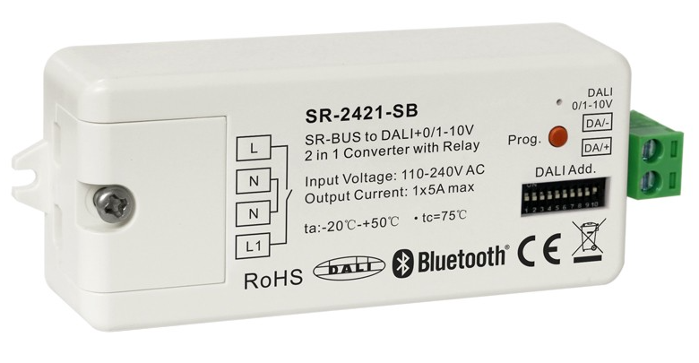 Конвертер-шлюз SR-2421-SB Bluetooth+RF to DALI+1-10V (17813)