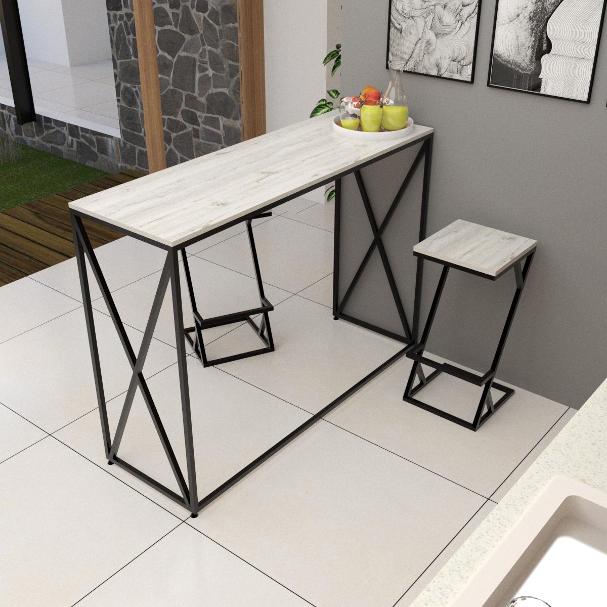 Барний стіл EcoLoft DSP-1176 в у стилі лофт Дуб Кортона (DSP-1176-2)