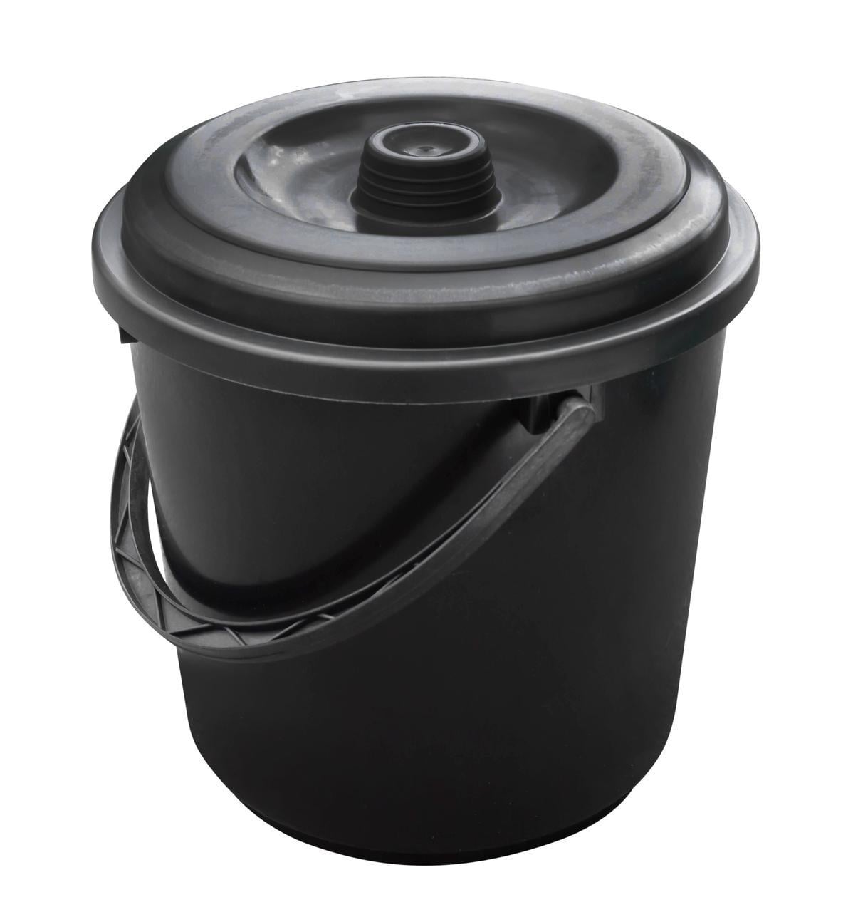 Ведро с крышкой ПРОМСАНТЕХПЛАСТ 10 л Черный (17727102) Ведро с крышкой ПРОМСАНТЕХПЛАСТ 10 л Черный (17727102)