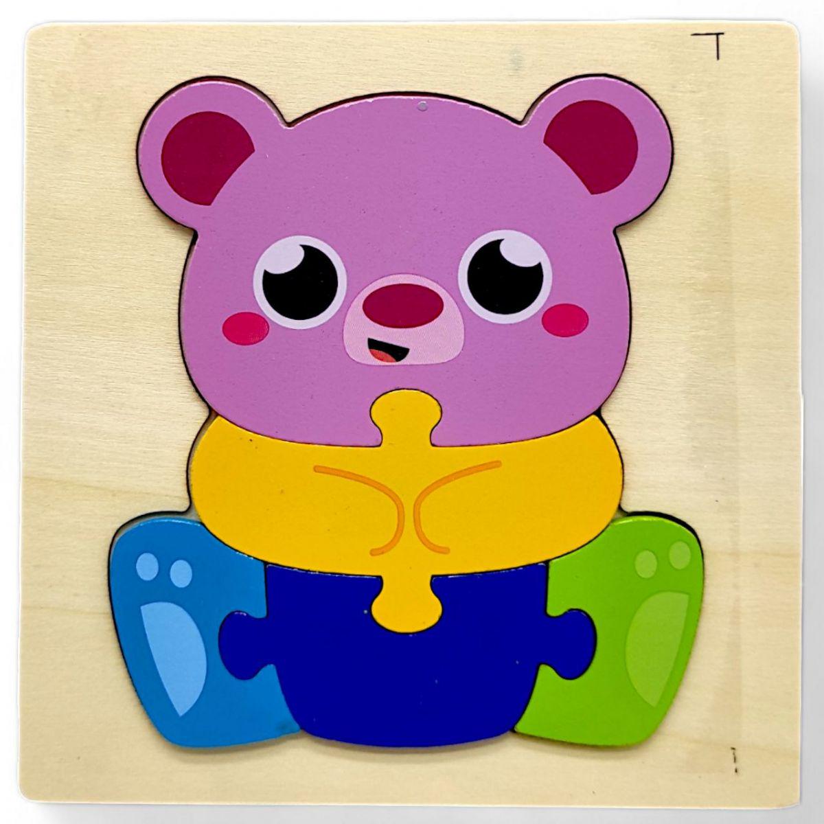 Вкладиш-пазл дерев'яний Ведмедик 15х15 см