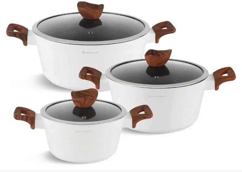 Набір казанів Edenber з мармуровим покриттям 8 пр. (EB-7424) - фото 1 Набір казанів Edenber з мармуровим покриттям 8 пр. (EB-7424) - фото 1