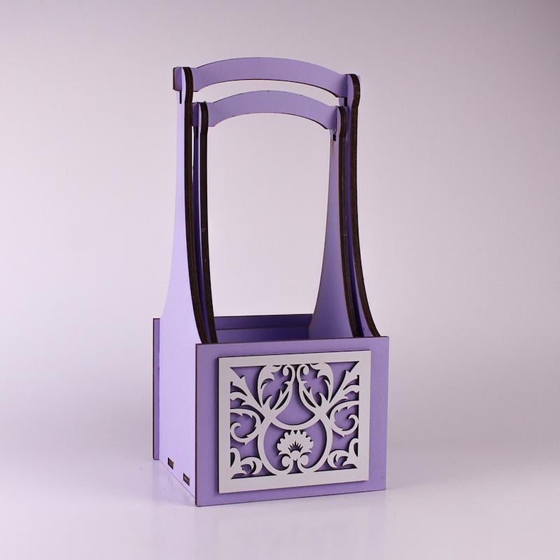 Набір корзин ажурних фіолетових МБ і ММ (2435)