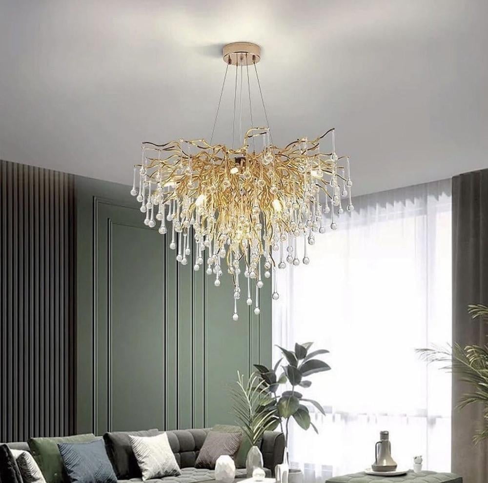 Люстра в стиле Серпента 80 см Золотой (MD 9005 GD)