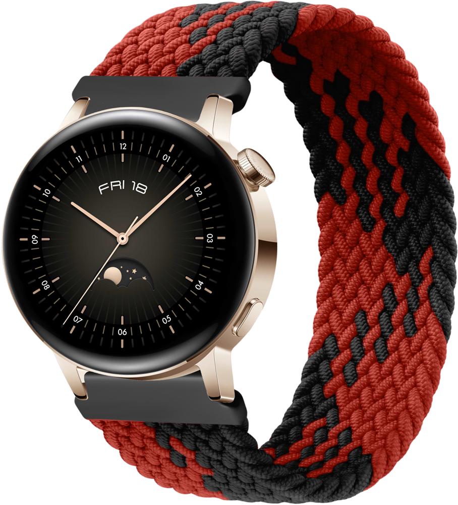Ремінець Solo Loop Multi для Huawei Watch GT3 42 мм (135 мм) Black Red (26274-44)