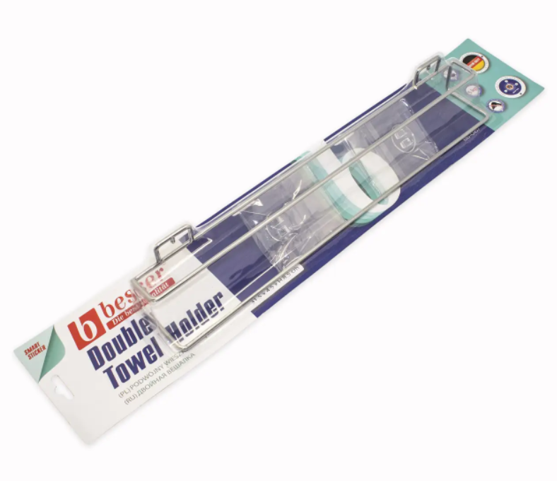 Тримач рушників із кріпленням Besser Smart Sticker KM-0167 46х7х7,5 см (NA001510) Тримач рушників із кріпленням Besser Smart Sticker KM-0167 46х7х7,5 см (NA001510)