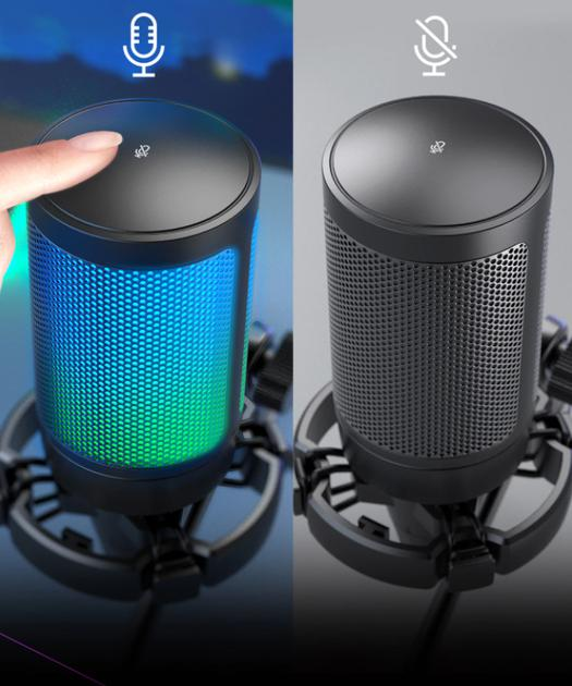 Микрофон конденсаторный игровой FIFINE A6 RGB с поп-фильтром (00703) - фото 6 Микрофон конденсаторный игровой FIFINE A6 RGB с поп-фильтром (00703) - фото 6