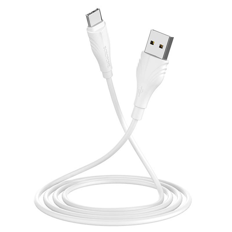 Дата кабель Borofone BX18 Optimal USB to Type-C 2 м White - фото 2 Дата кабель Borofone BX18 Optimal USB to Type-C 2 м White - фото 2