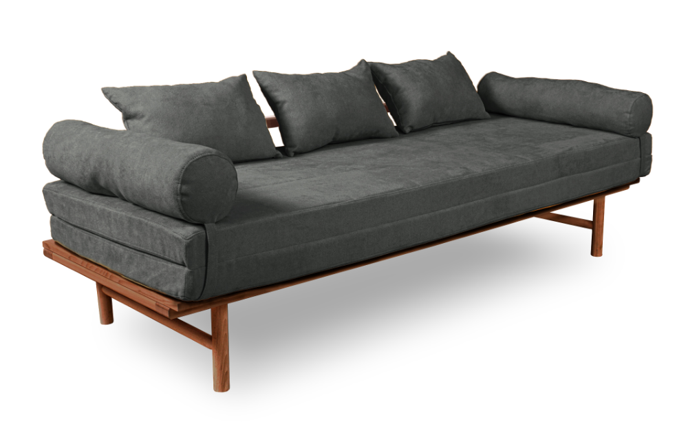 Диван раскладной Woodman Le MAR Ореховый/Пепельный