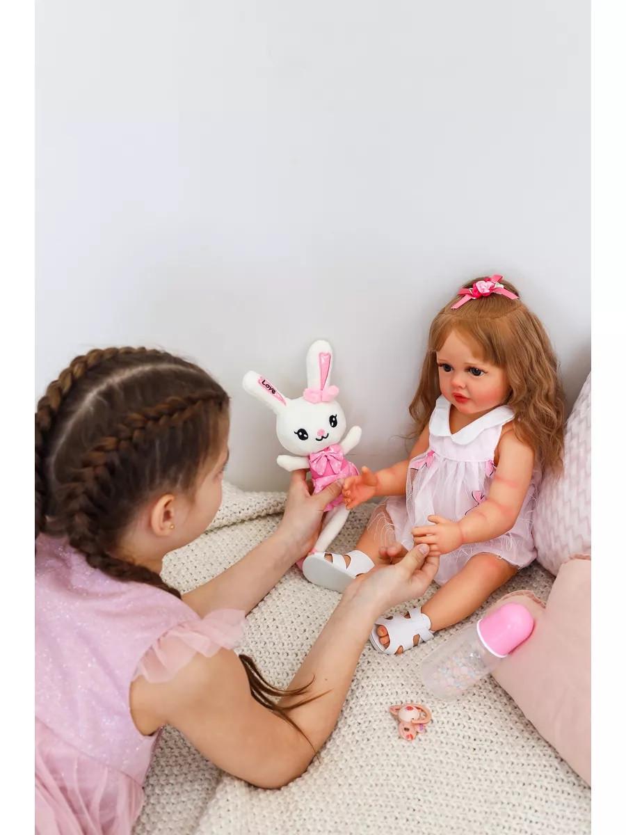 Кукла Reborn Адель винил-силиконовая с соской/бутылочкой/игрушкой 55 см (1961790915) - фото 10 Кукла Reborn Адель винил-силиконовая с соской/бутылочкой/игрушкой 55 см (1961790915) - фото 10