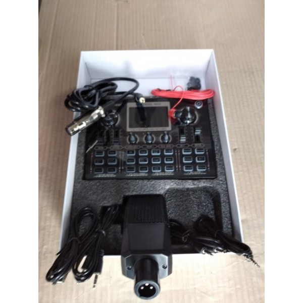 Вокальный комплект HP-203BT mini звуковая карта с конденсаторным микрофоном с аккумулятором - фото 6 Вокальный комплект HP-203BT mini звуковая карта с конденсаторным микрофоном с аккумулятором - фото 6