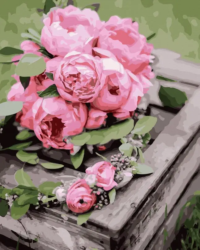 Картина по номерам Brushme Букет пионов 40x50 см (BRM45480)