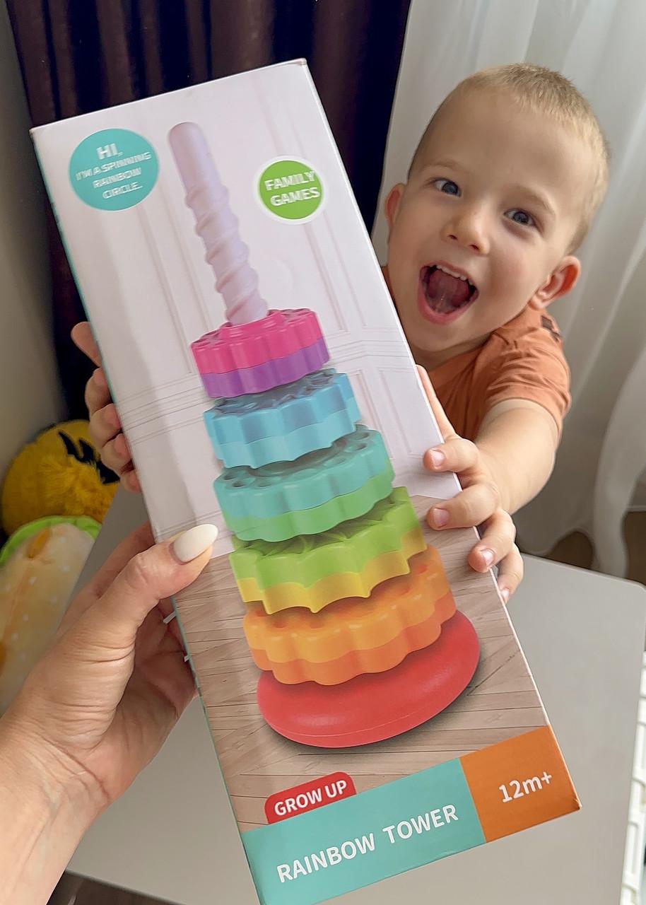 Сортер-пірамідка Веселий Гіроскутер із зубчастими дисками (128) - фото 2