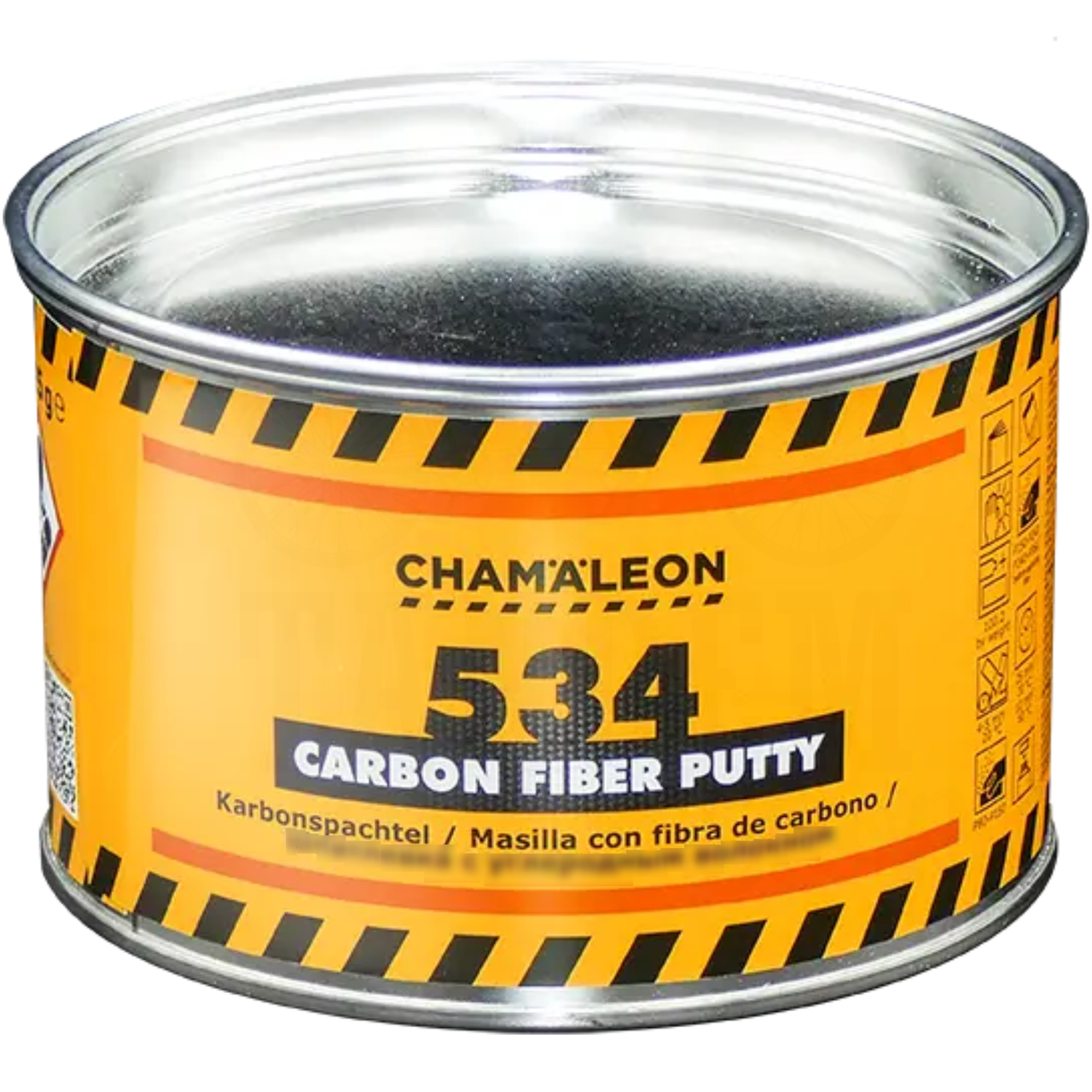Шпаклівка із вуглецевим волокном Сhamaleon 534 Carbon Fiber Putty 1 кг Чорний