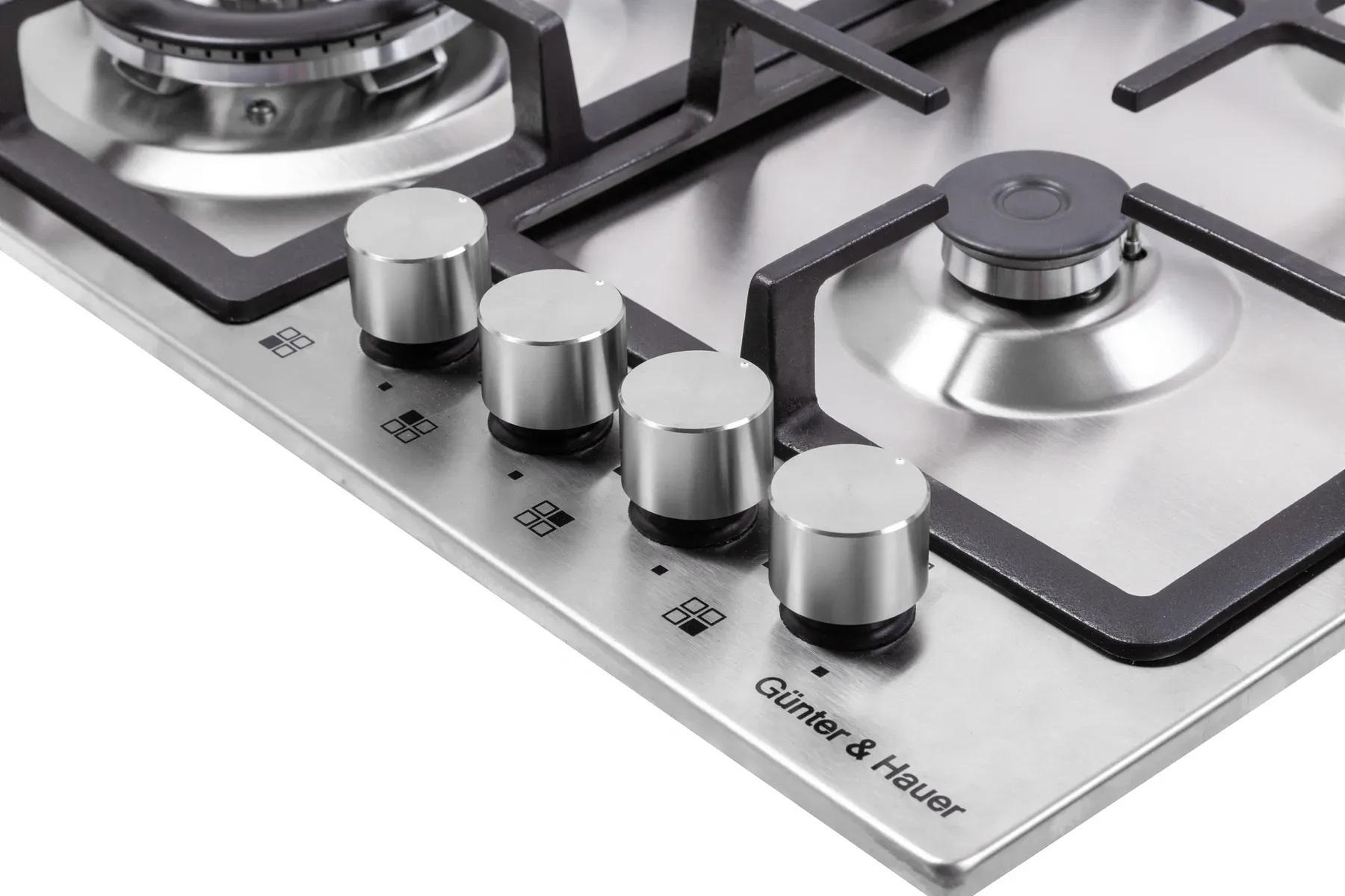 Поверхность газовая варочная Gunter&Hauer GH 608 IX с чугунными решетками - фото 7 Поверхность газовая варочная Gunter&Hauer GH 608 IX с чугунными решетками - фото 7