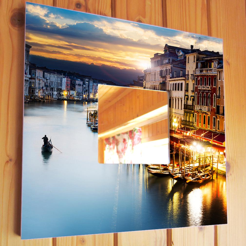 Зеркало декоративное Ночная Венеция Италия 260х260 мм (M03705)