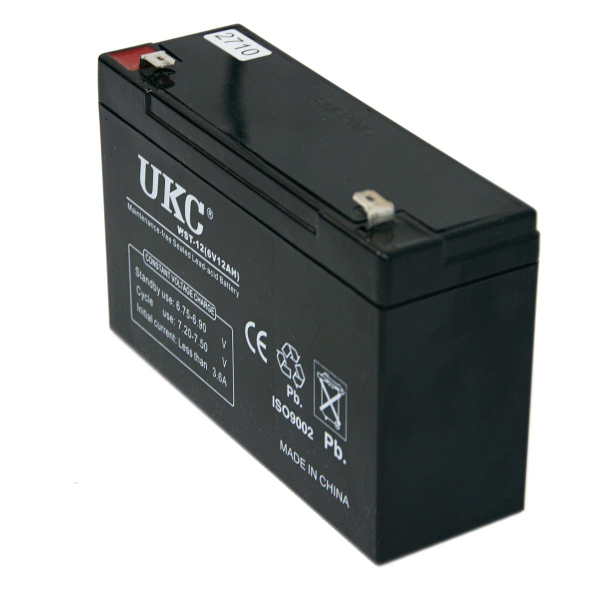 Акумулятор UKC WST-12 6V 12 Ah Чорний (1009042-Black) - фото 3