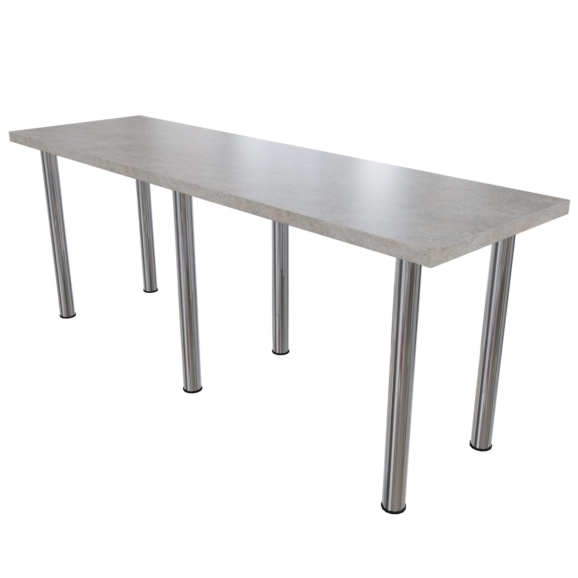 Стіл обідній БРІДЖ 2000х600 Альбус сірий/Хром