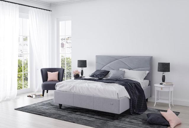 Кровать-подиум двуспальная NettaNew Design Standart Wood на ножках 180х200 см Серый Кровать-подиум двуспальная NettaNew Design Standart Wood на ножках 180х200 см Серый