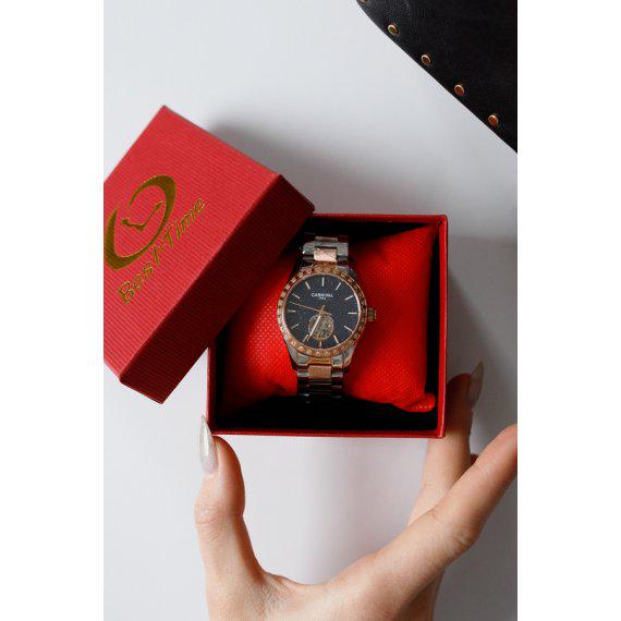 Часы наручные механические женские Carnival Lady Elite крепким с сапфировым стеклом и фирменной двухуровневой застежкой (107-96-8703) - фото 9 Часы наручные механические женские Carnival Lady Elite крепким с сапфировым стеклом и фирменной двухуровневой застежкой (107-96-8703) - фото 9